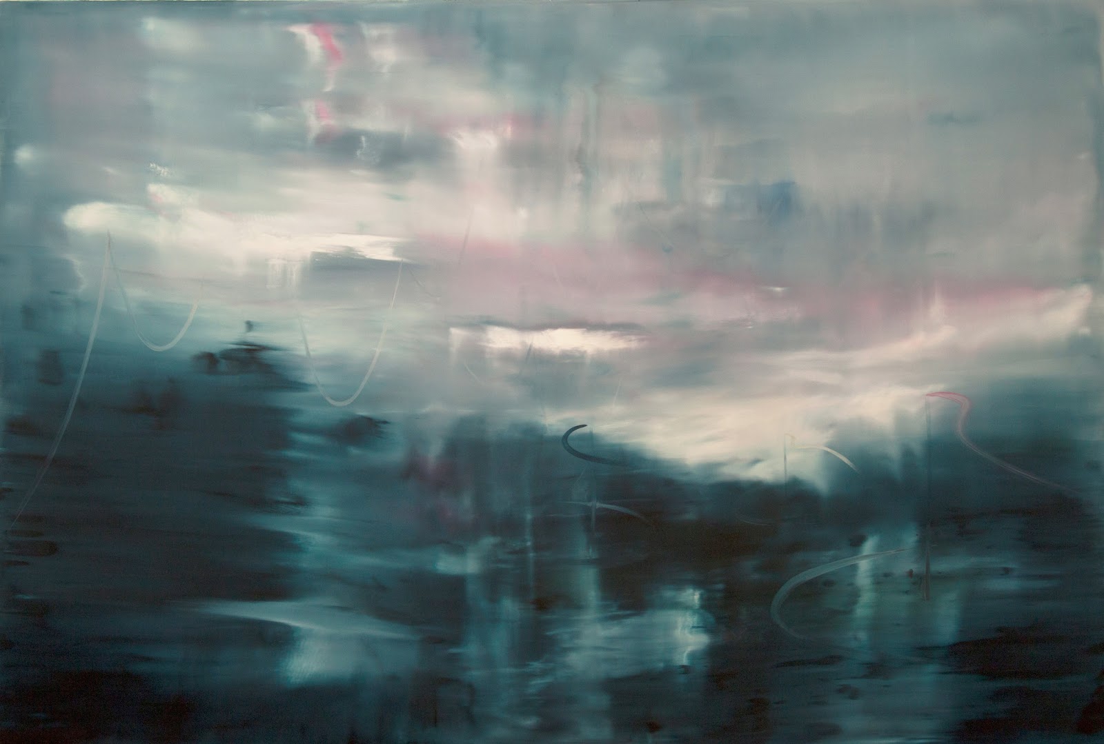 Kolme maata, 2013, öljy mdf-levylle/oil on board, 140 x 207 cm