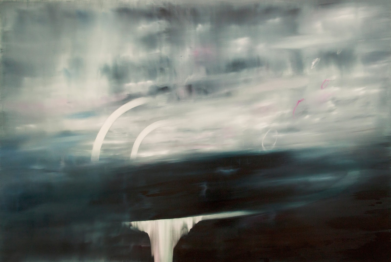 Maa meren alla, 2013, öljy mdf-levylle/oil on board, 140 x 207 cm