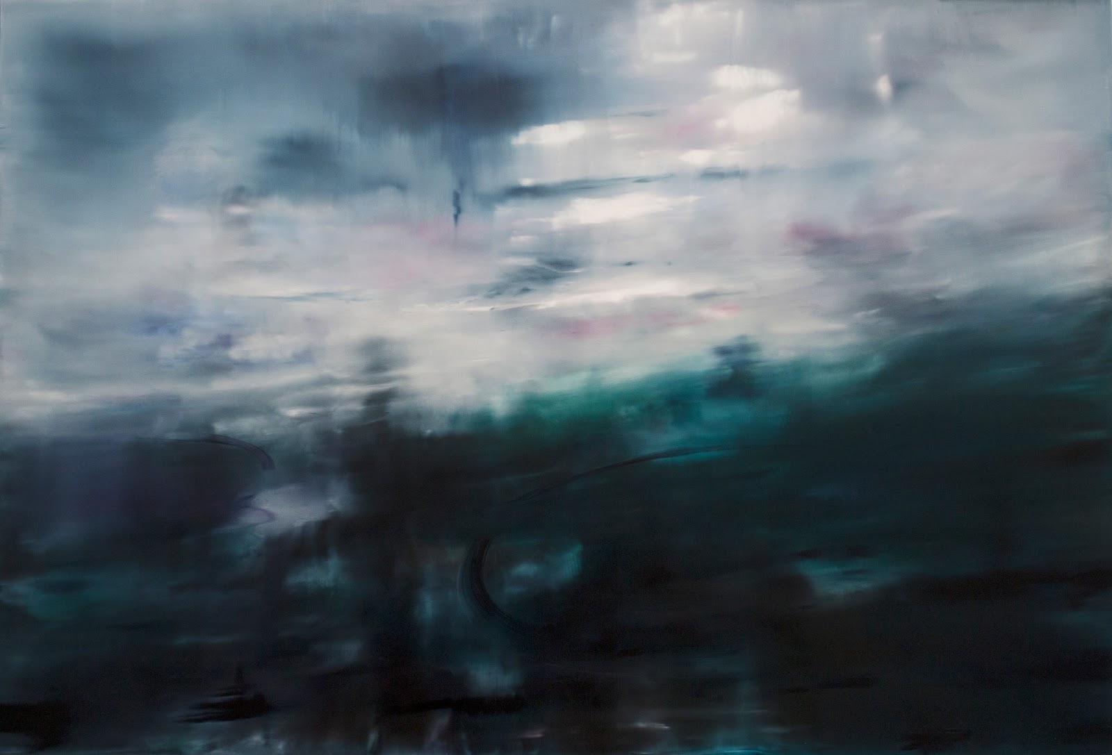 Sama maa ja toinen maa, 2013, öljy mdf-levylle/oil on board,140 x 207 cm