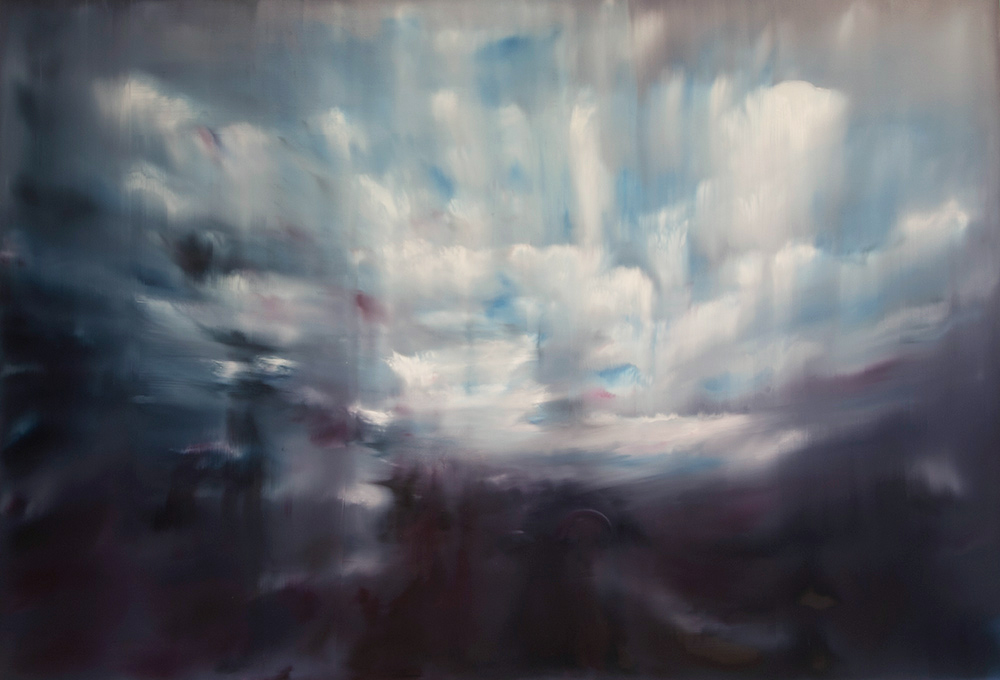Campers in Cloud Country, 2014, öljy mdf-levylle/oil on board, 140 x 207 cm