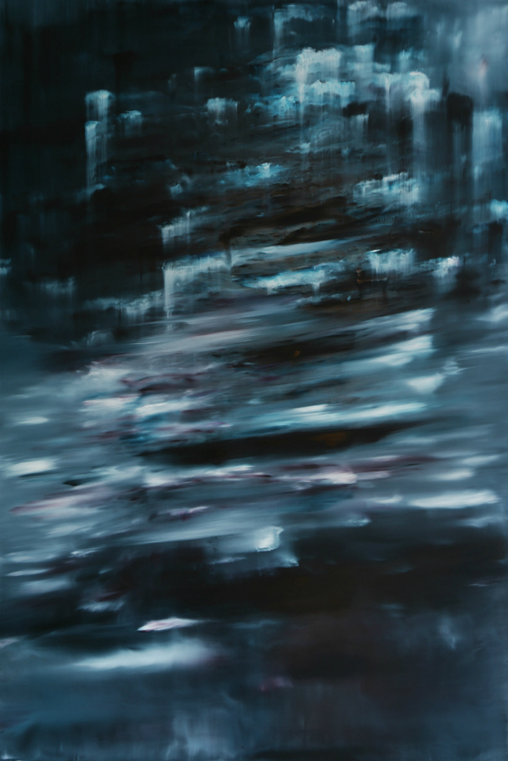 Pilvikoloniat, 2015, öljy mdf-levylle/oil on board, 207 x 140 cm