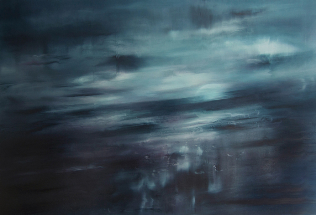 Sundrown, 2015, öljy mdf-levylle/oil on board, 140 x 207 cm