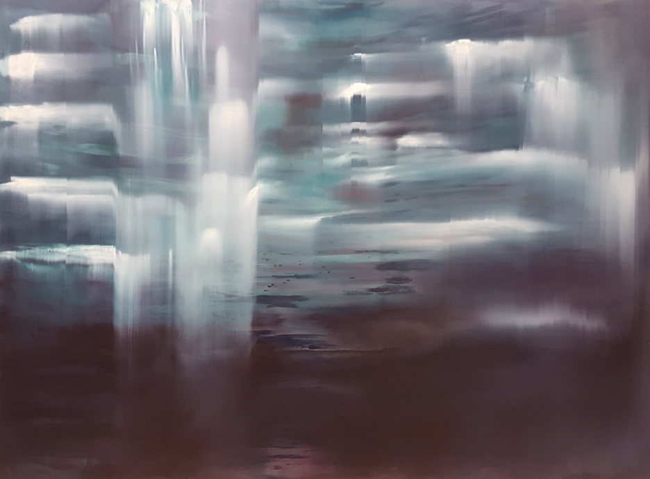 Falls, 2016, öljy mdf-levylle/oil on board, 104 x 140 cm
