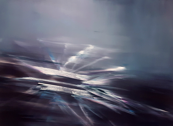 Impact, 2016, öljy mdf-levylle/oil on board,, 102 x 140 cm