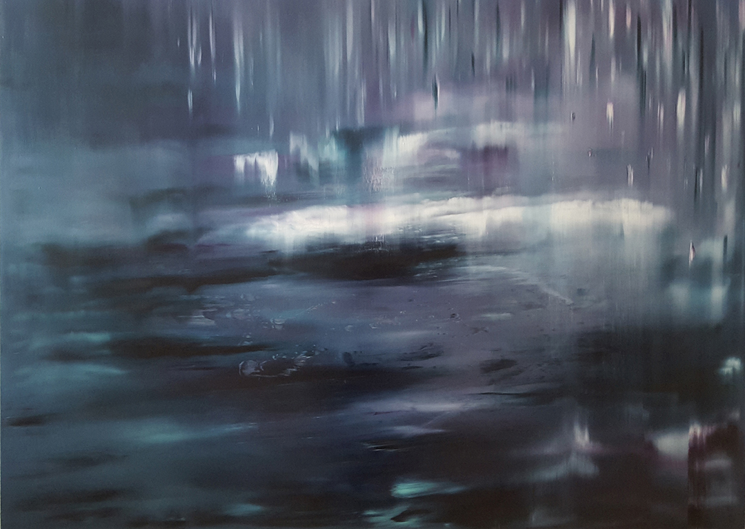 Drizzle, 2016, öljy mdf-levylle/oil on board, 104 x 140 cm