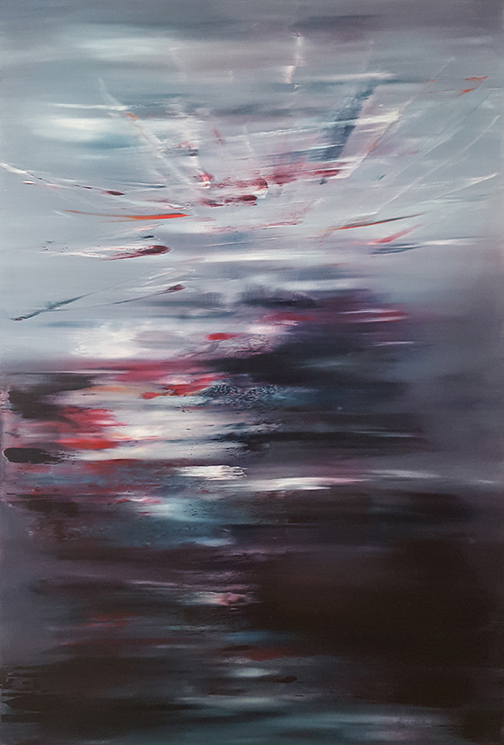 Impact Event, 2016, öljy mdf-levylle/oil on board, 180 x 136 cm