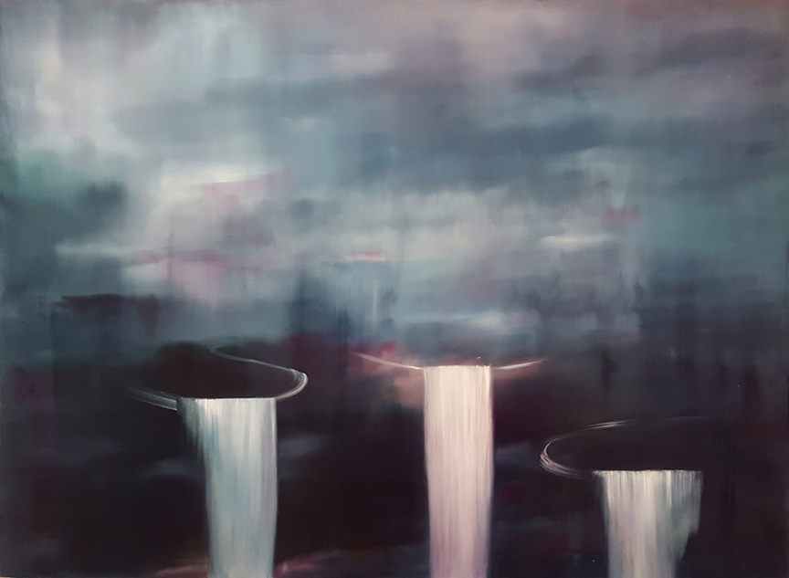 White Falls, 2016, öljy mdf-levylle/oil on board, 104 x 140 cm