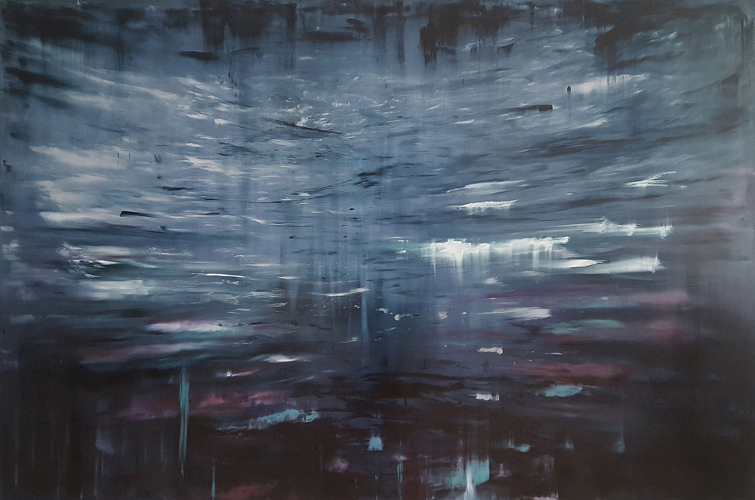 Yesterday's Place, 2016, öljy mdf-levylle/oil on board, 142 x 207 cm