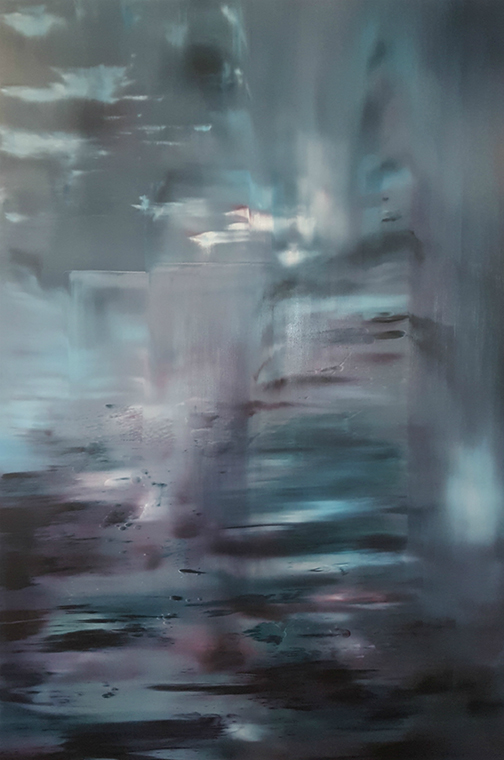 Falls, 2017, öljy mdf-levylle/oil on board, 207 x 142 cm