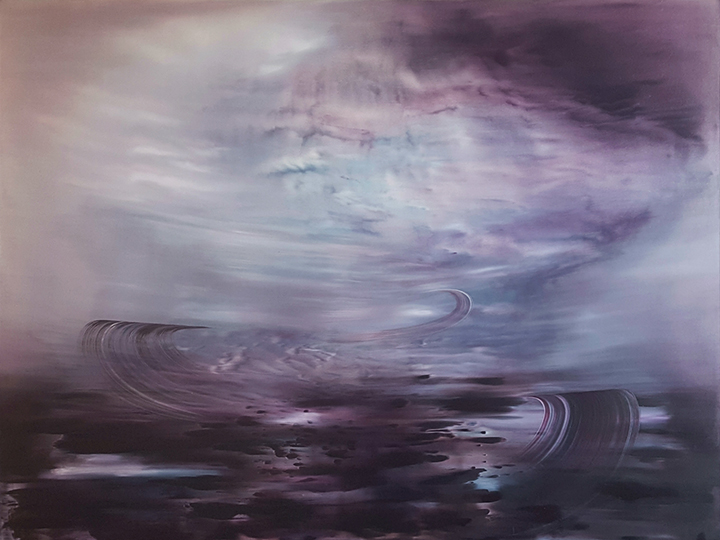 Silkkitie/Silk Road, 2017, öljy mdf-levylle/oil on board, 140 x 180 cm